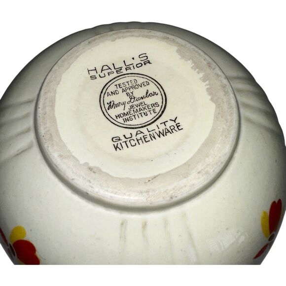 Hall's Superior Jewel 6.5” Porcelain Tea Autumn Leaf Vintage Bowl - Picture 5 of 13